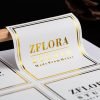 Wholesale Custom Brand Logo Low MOQ Waterproof Gold Foil Stamping Stickers Luxury Labels Brand Logo
