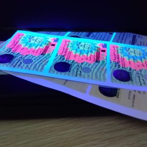 UV Invisible Code Infrared Reading Printing Hot Stamping Hologram Sales Tax Custom Pass Sticker Tax Stamp Sticker Production Detail