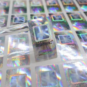 Security Printing Hologram Paper Sticker Hologram Strip Label Randomly Hologram Stamping Print Detail