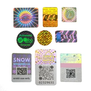 Security Printing Hologram Paper Sticker Hologram Strip Label Randomly Hologram Stamping Security Label View