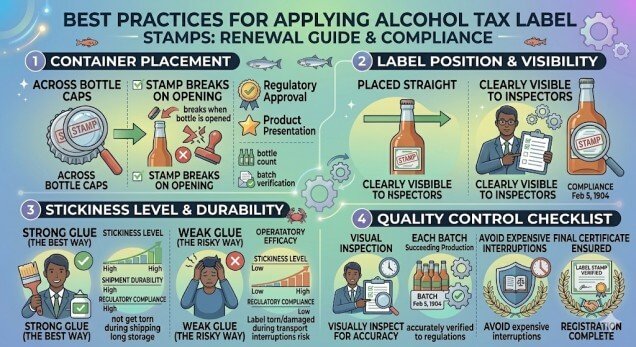 Alcohol Tax Label Stamp | Adhesive Labels Stickers Printing | Color Box Packaging | High Quality Cigarette packaging Printing Alcohol Tax Label Stamp