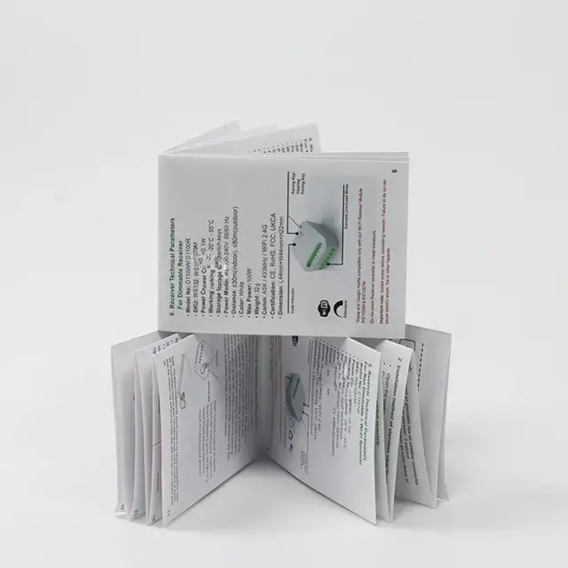 Folding Manual Printing Three Folding Single-page Manual Printing Brochure Advertising Leaflets Printing Factory Packaging Finish