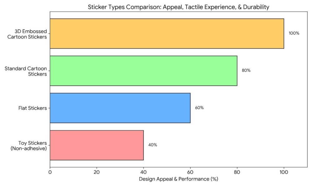 3D Embossed Cartoon Animal Stickers